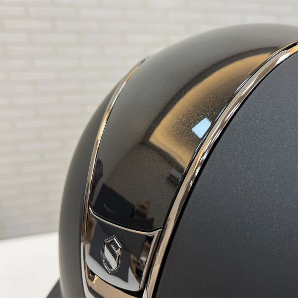 SAMSHIELD 2.0 訂製款騎士帽 (霧黑盔/銀框/細閃亮黑頂/L) 不含帽襯，需另外加購 