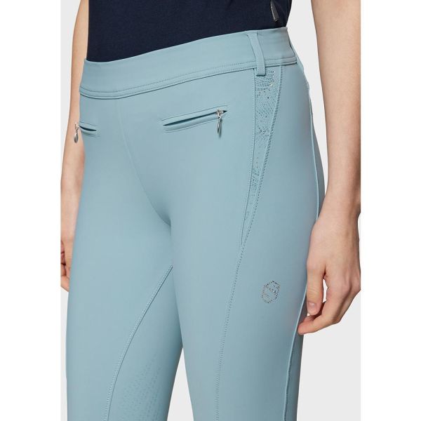 SAMSHIELD 女用馬褲 (止滑全皮/彈力腰/鑽飾/2色可選) 