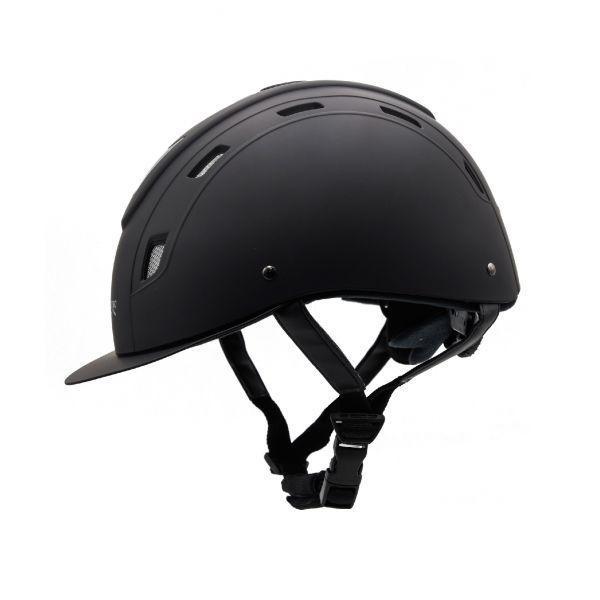 透氣騎士帽 (可調式/帽襯可拆洗/黑色/L) 