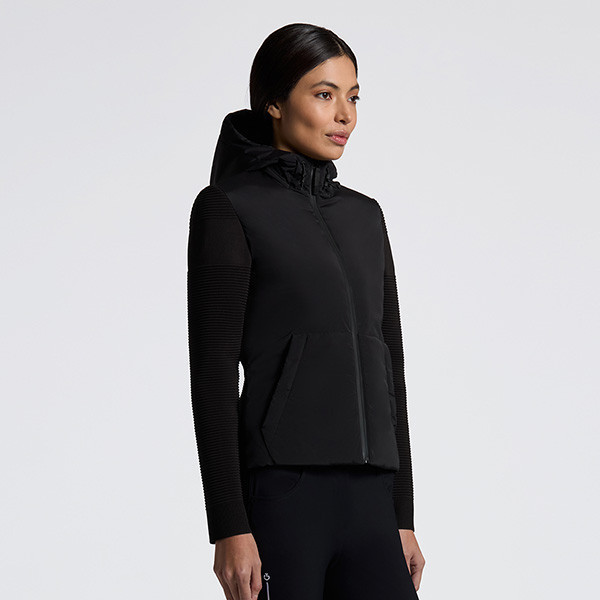 CAVALLERIA TOSCANA 女用連帽夾克 (黑色/保暖) 