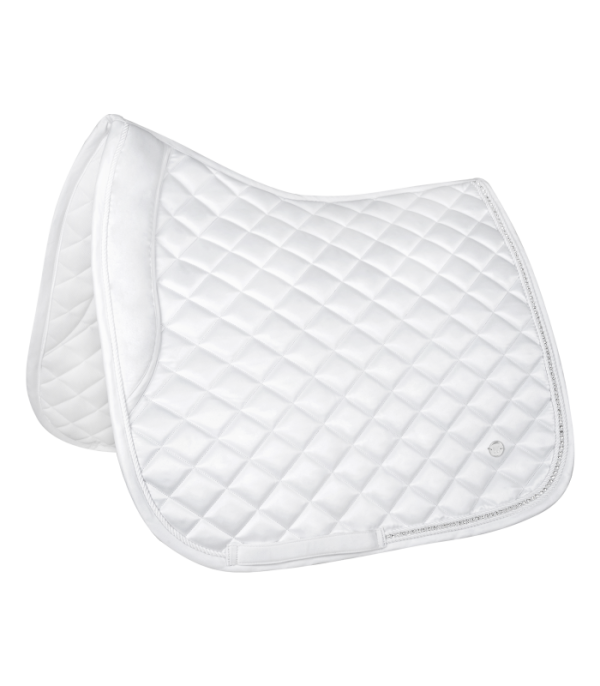 馬場馬術汗墊 (白色/鑽飾滾邊/FULL) 