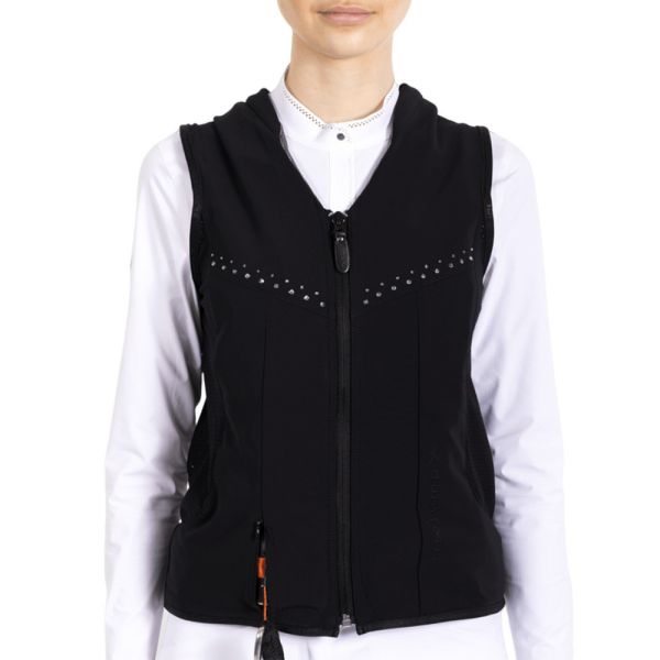 FREEJUMP 充氣式防護背心(黑色/鑽飾) 