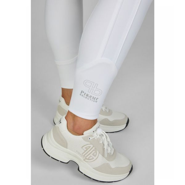 PIKEUR 女用馬褲 (止滑全皮/彈性縮口/白色) 