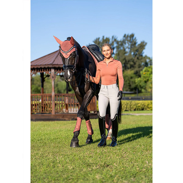 EQUESTRIAN STOCKHOLM 女用抗UV涼感訓練衫 (長袖/珊瑚紅/薄荷綠) 