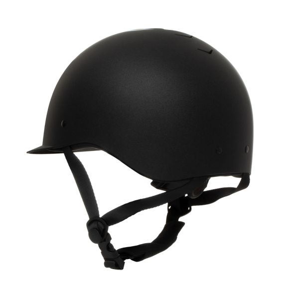 EQUESTRO 透氣騎士帽 (霧黑盔/亮黑框/M/L/XL) 