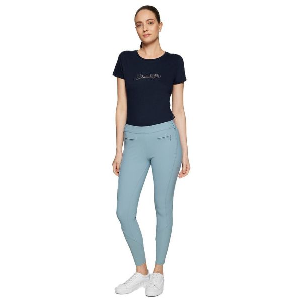 SAMSHIELD 女用馬褲 (止滑全皮/彈力腰/鑽飾/2色可選) 