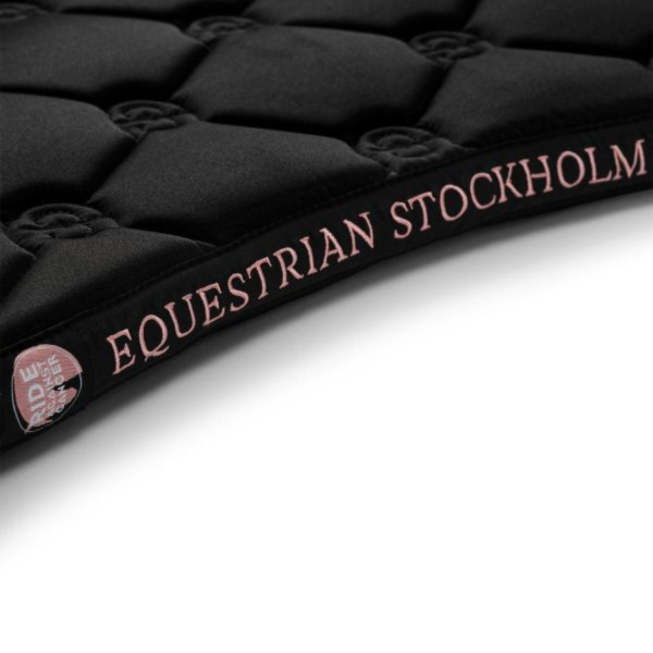 EQUESTRIAN STOCKHOLM 馬場馬術汗墊 (黑底粉邊/FULL) 