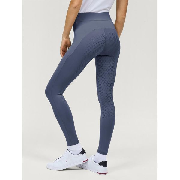 TOMMY HILFIGER 女用馬褲 (止滑全皮/靛藍色/彈力腰/手機袋) 