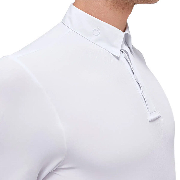 CAVALLERIA TOSCANA 男用比賽衫 (長袖/透氣/白色) 