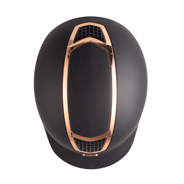 透氣騎士帽 (可調式/霧黑盔/玫瑰金框) 