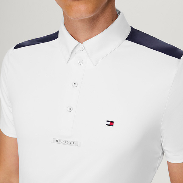 TOMMY HILFIGER 男用比賽衫 (短袖/白色/防曬快乾) 