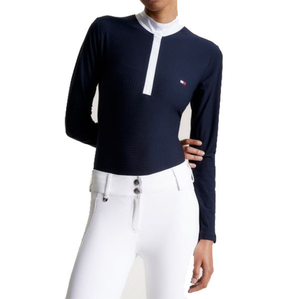TOMMY HILFIGER 女用比賽衫 (長袖/深藍色/S) 