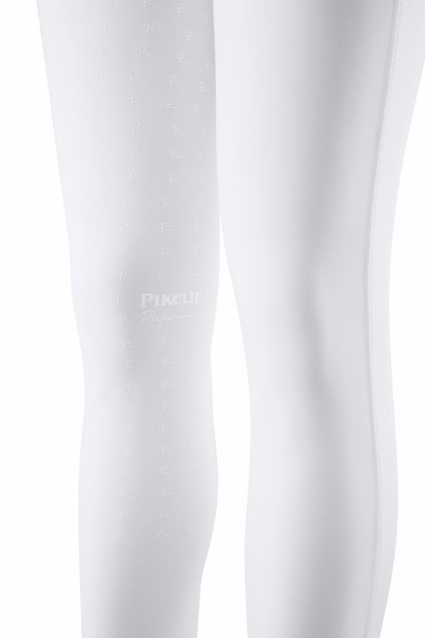 PIKEUR 童用馬褲 (止滑全皮/白色/側手機袋) 