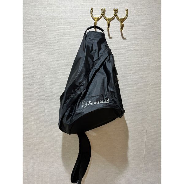 SAMSHIELD 騎士帽斜背包 (黑色/單肩) 
