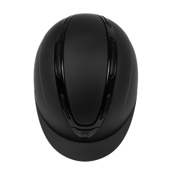 EQUESTRO 透氣騎士帽 (霧黑盔/亮黑框/M/L) 