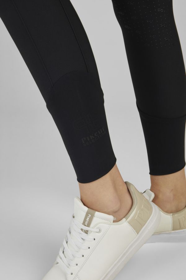 PIKEUR 女用馬褲 (止滑全皮/彈性縮口/黑色) 