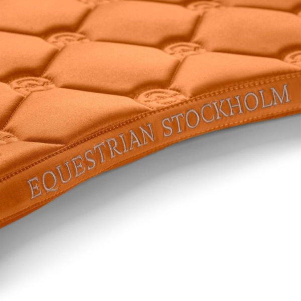 EQUESTRIAN STOCKHOLM 馬場馬術汗墊 (絨布面料/栗橘色/FULL) 