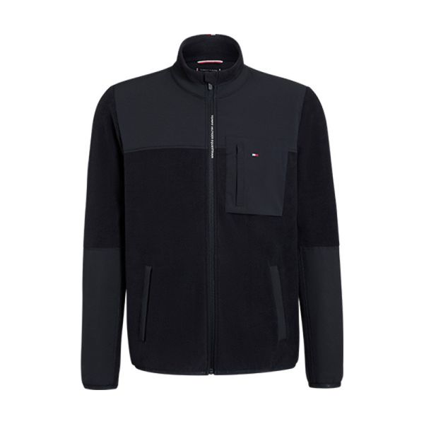 TOMMY HILFIGER 男用保暖刷毛夾克 (深藍色/口袋設計/M) 