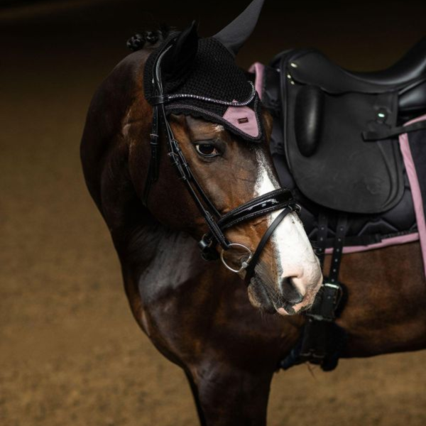 EQUESTRIAN STOCKHOLM 馬耳罩 (黑底粉邊/FULL) 
