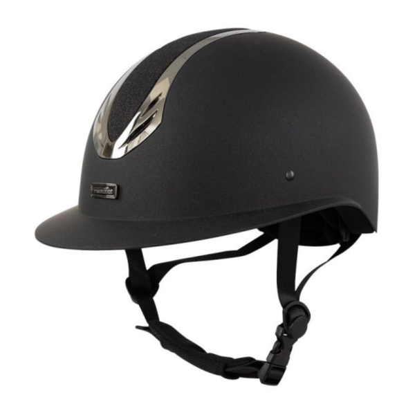 PREMIERE 透氣騎士帽 (霧黑盔/閃亮黑頂/銀框) 