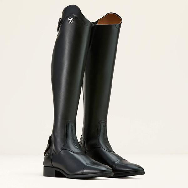 ARIAT 女用馬場馬術長靴 (後拉鍊設計/黑色) 