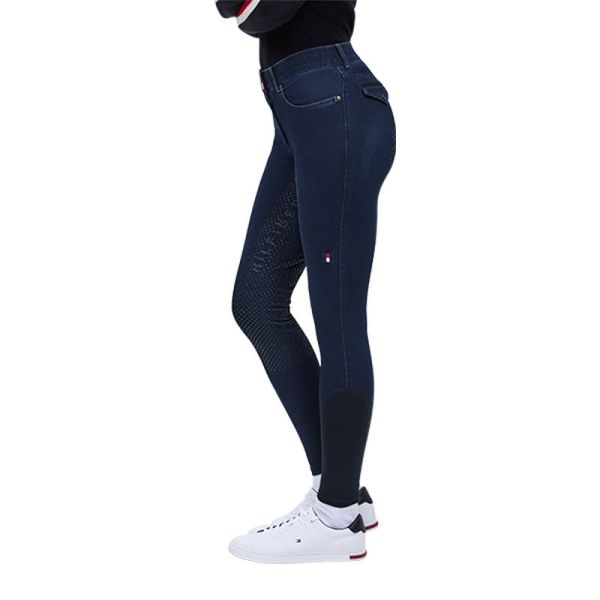 TOMMY HILFIGER 女用牛仔馬褲  (止滑全皮/藍色) 