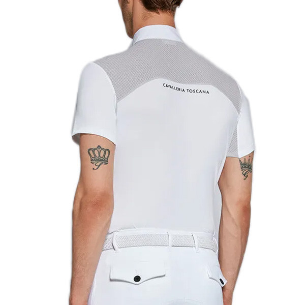 CAVALLERIA TOSCANA 男用比賽衫 (白色/短袖/S/M/XL) 