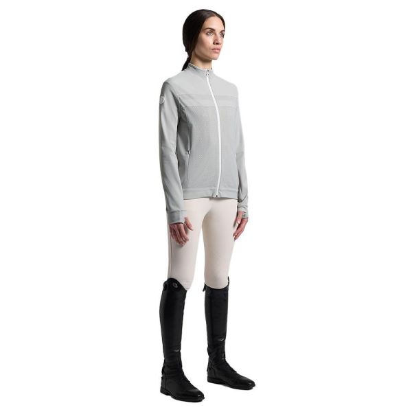 CAVALLERIA TOSCANA 女用外套 (淺灰色/拉鍊/長袖/輕薄透氣) 