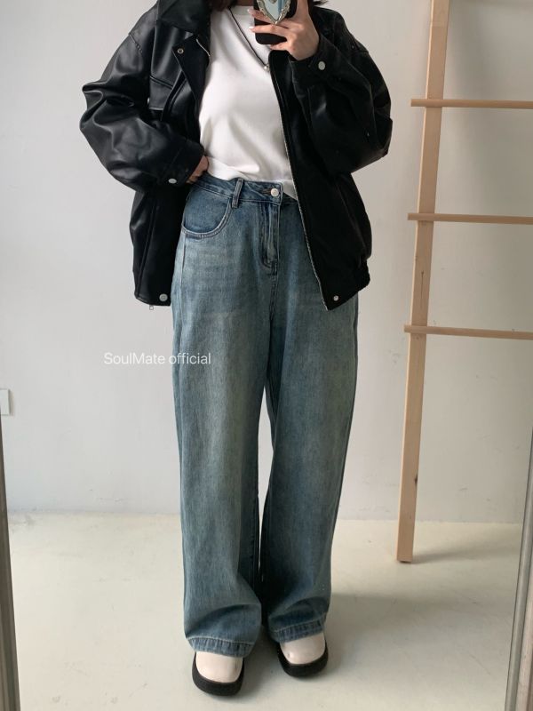 ST08 專治腿粗牛仔寬褲 