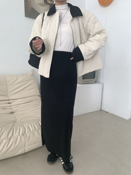 D15 (現貨)厚實針織包臀裙(2colors) 