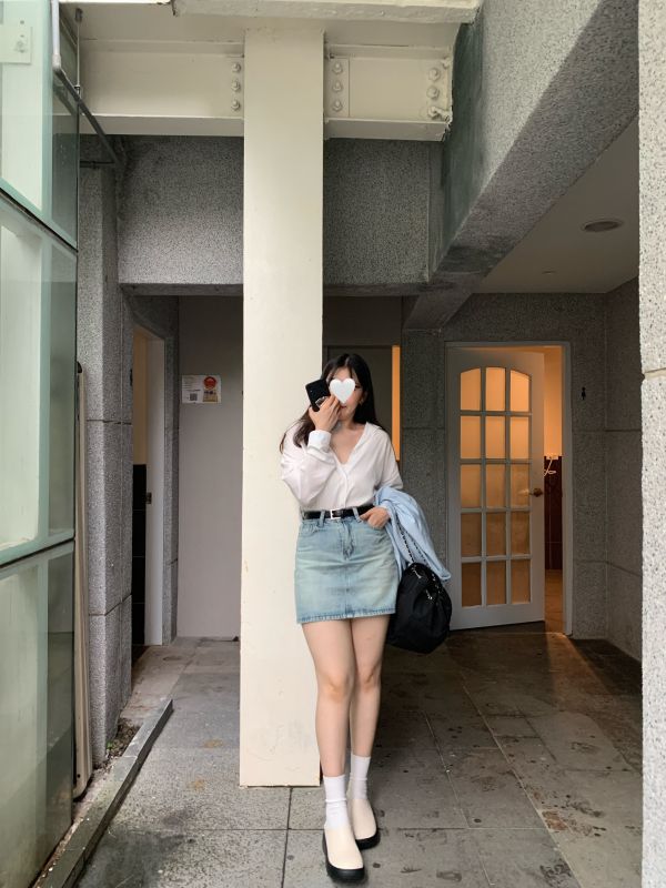 M44 復古刷色牛仔短裙 