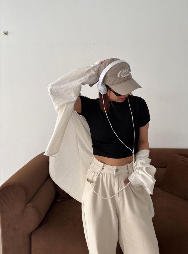 AP03 立領側抓皺上衣(4colors) 