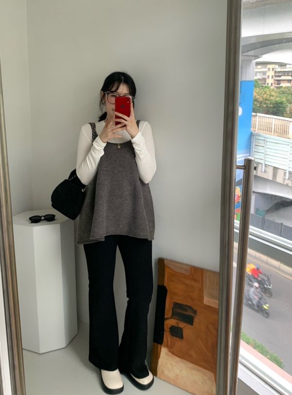 N13 瘦不拉嘰喇叭褲(Freesize) 