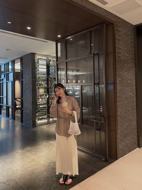 T05 附綁帶小女人透膚襯衫(3colors) 