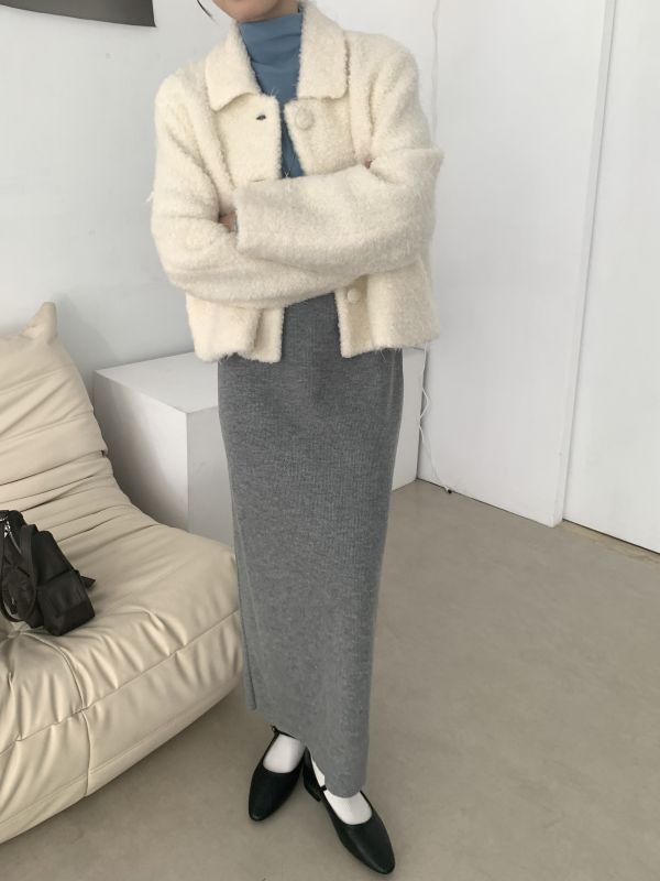 D15 (現貨)厚實針織包臀裙(2colors) 