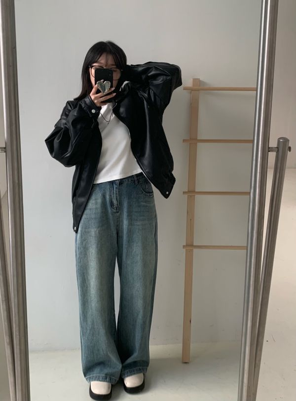 ST08 專治腿粗牛仔寬褲 