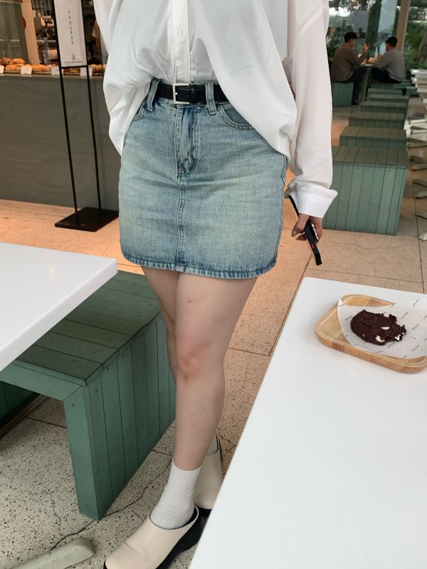 M44 復古刷色牛仔短裙 