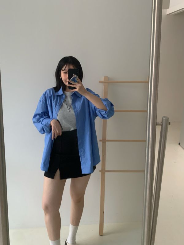 ST10 (大碼)小開口西裝短裙 