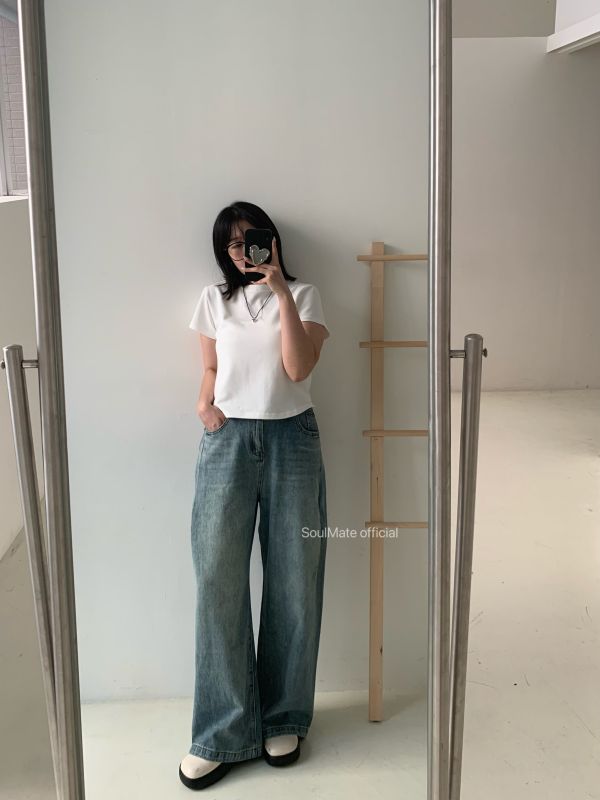 ST08 專治腿粗牛仔寬褲 