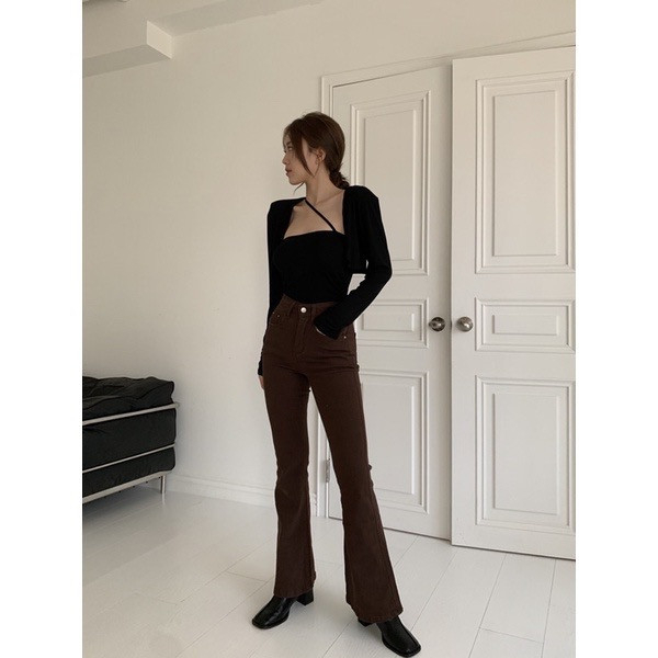 方頭彈力瘦瘦靴 