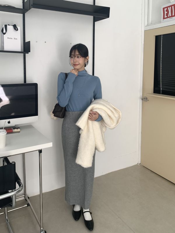 D15 (現貨)厚實針織包臀裙(2colors) 