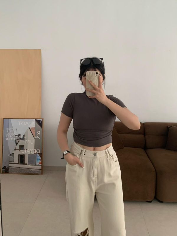 AP03 立領側抓皺上衣(4colors) 