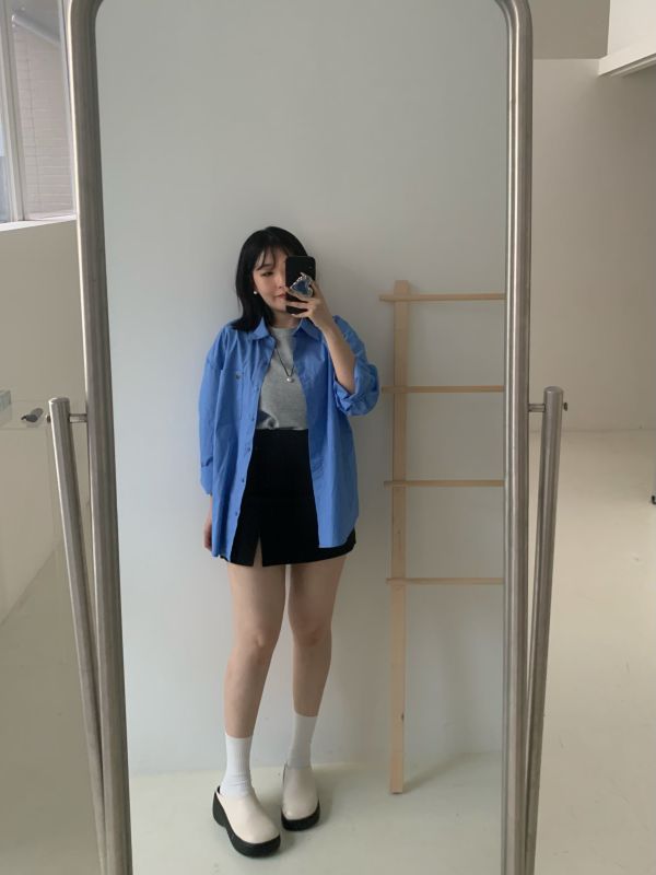 ST10 (大碼)小開口西裝短裙 