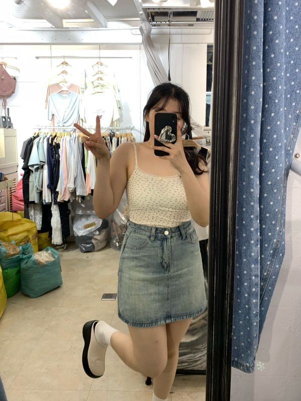 M44 復古刷色牛仔短裙 