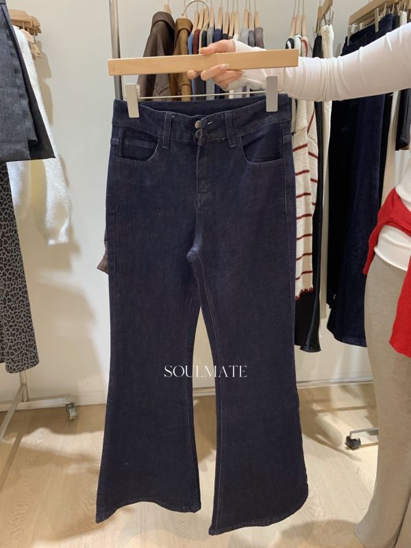 N08 闆娘大推!!!中腰喇叭原色牛仔褲(S-XL) 