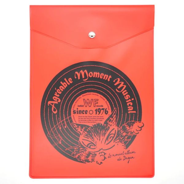 A5扁平收納夾-唱片-紅 