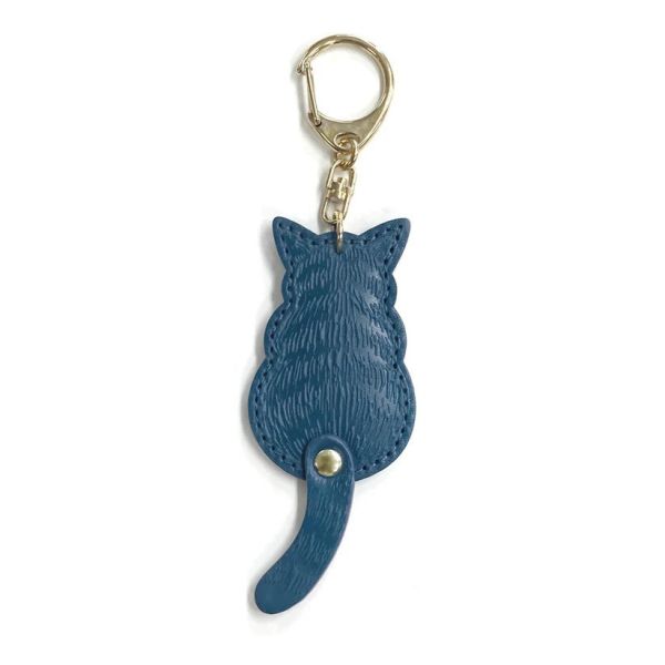 粉彩尾巴鑰匙圈-藍色 