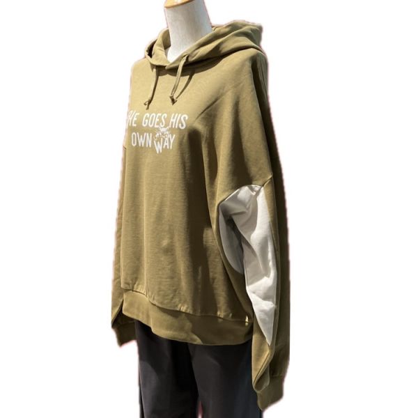 大笑臉寬版連帽衣-M 