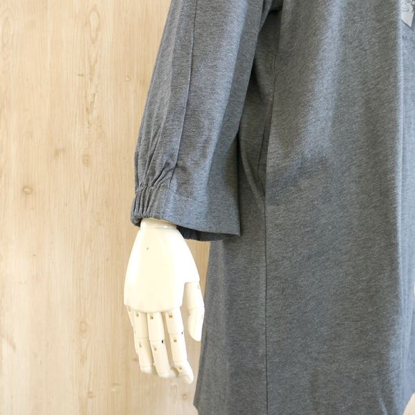 8分袖口袋長衫-F 