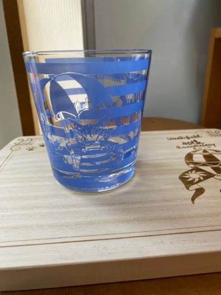 玻璃杯-陽傘(藍) 